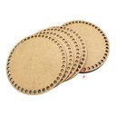 Ver imagem 2 de 10 Fundo Base Cesto Crochê Fio de Malha Mdf 22cm Circular