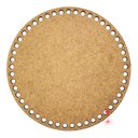 Ver imagem 3 de 10 Fundo Base Cesto Crochê Fio de Malha Mdf 22cm Circular