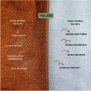 Ver imagem 3 de Capa para Almofada Drapeada Line em Veludo Quadrada Terracota