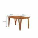 Ver imagem 3 de Conjunto Sala de Jantar Mesa Elos 1,20x0,80 Tampo Amadeirado 4 Cadeiras Veneza New Cinamomo Yescasa