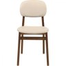 Cadeira de Madeira Tramontina London em Tauarí Amêndoa sem Braços com Estofado Bege - 1