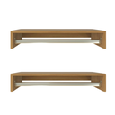 Ver imagem 1 de Kit 2 Cabideiro de Parede Suspenso 80x25x11,5 Amadeirado