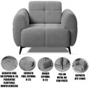 Ver imagem 4 de Kit 2 Poltronas para Sala e Escritório Decorativa Kania Linho Bege