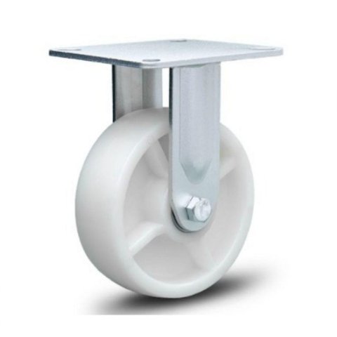 Rodizio Industrial Fixo 6x2 Roda de Nylon C/ Rolamento 450kg