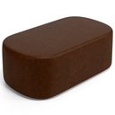 Ver imagem 2 de Puff Decorativo Orgânico para Living Quarto 100cm Doha W01 Couríssimo Marrom - Lyam Decor