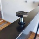 Ver imagem 5 de Sapata para Móveis Niveladora 1/4 c/ Bucha Rosca Met 100 un. Preto