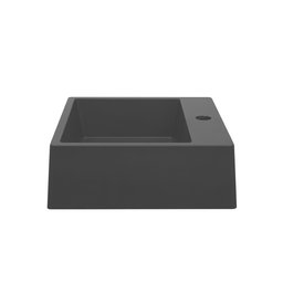 Cuba Pia para Banheiro de Apoio Lavabo 40cmx37cm - Genova Cinza - 4