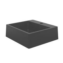 Cuba Pia para Banheiro de Apoio Lavabo 40cmx37cm - Genova Cinza - 5