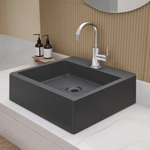 Cuba Pia para Banheiro de Apoio Lavabo 40cmx37cm - Genova Cinza