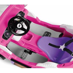 Carrinho Diipi Passeio Empurrador com Pedal Premium Criança Divertido Andador Cor Rosa - 8