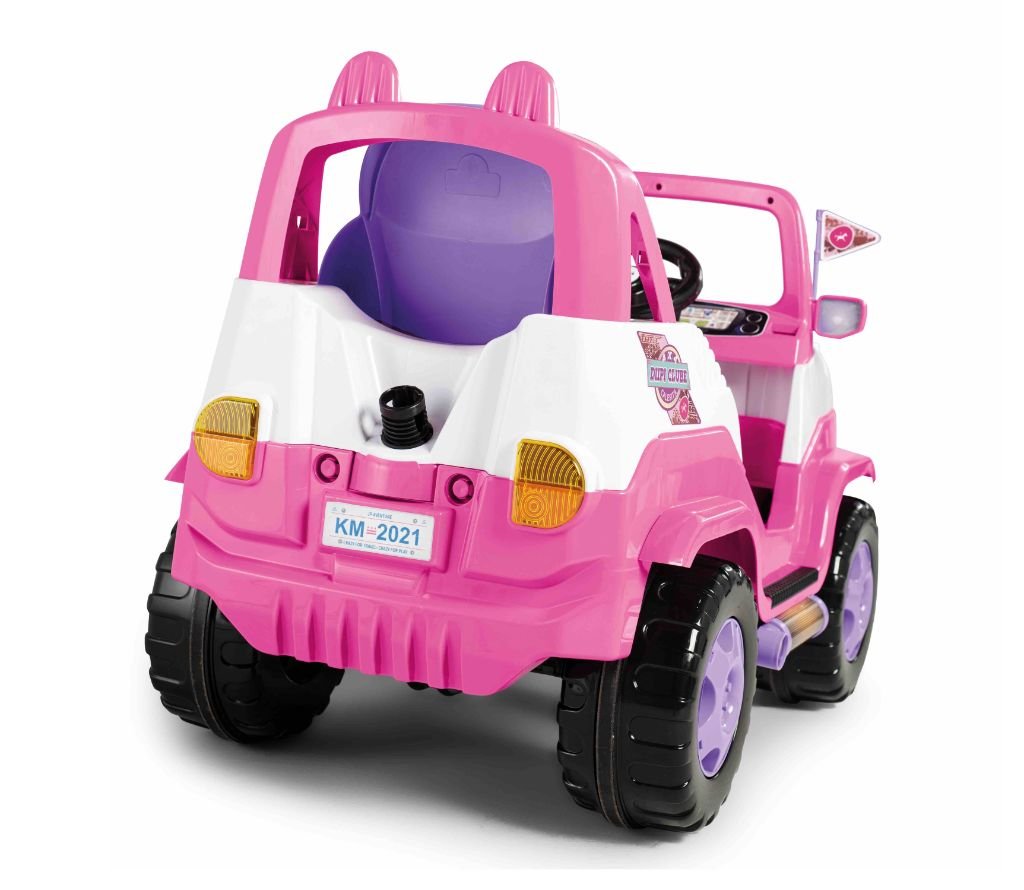 Carrinho Diipi Passeio Empurrador com Pedal Premium Criança Divertido Andador Cor Rosa - 6