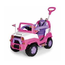 Carrinho Diipi Passeio Empurrador com Pedal Premium Criança Divertido Andador Cor Rosa - 4