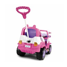 Carrinho Diipi Passeio Empurrador com Pedal Premium Criança Divertido Andador Cor Rosa - 5