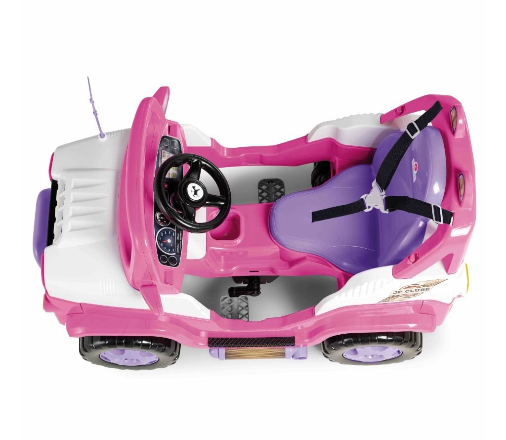 Carrinho Diipi Passeio Empurrador com Pedal Premium Criança Divertido Andador Cor Rosa - 3