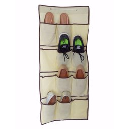 Sapateira De Porta Para 12 Pares Flexível Em Tnt - Bege - 3