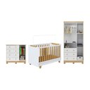 Ver imagem 4 de Quarto de Bebê com Guarda-roupa 3 Portas Cômoda e Berço 4em1 Minicama 100% Mdf Mike Espresso Móveis