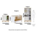 Ver imagem 3 de Quarto de Bebê com Guarda-roupa 3 Portas Cômoda e Berço 4em1 Minicama 100% Mdf Mike Espresso Móveis