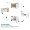 Ver mais imagens de Quarto de Bebê com Guarda-Roupa 3 Portas Cômoda e Berço 4EM1 Minicama 100% MDF Mike Espresso Móveis