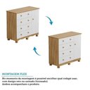Ver imagem 7 de Quarto de Bebê com Guarda-Roupa 3 Portas Cômoda e Berço 4EM1 Minicama 100% MDF Mike Espresso Móveis