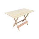 Ver imagem 4 de Conjunto de Mesa Dobrável em Madeira Padrão com Mesa Aparador 120x70 - sem Pintura - Marrom