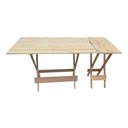 Ver imagem 6 de Conjunto de Mesa Dobrável em Madeira Padrão com Mesa Aparador 120x70 - sem Pintura - Marrom