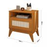 Mesa de Cabeceira 1 Gaveta Quarto Retrô City Edn:cedro - 2