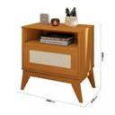 Ver imagem 2 de Mesa de Cabeceira 1 Gaveta Quarto Retrô City Edn:cedro