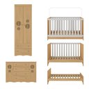 Ver imagem 3 de Quarto de Bebê Completo com Berço Americano 3 em 1 Sonho Multimóveis Mp4816 Madeirado