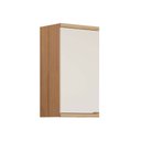 Ver imagem 1 de Armário Aéreo Cozinha 40 cm Bless 1 Porta 100% MDF Jequitibá/Off White Fosco - Linea Brasil
