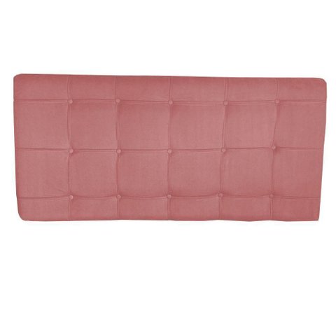 Painel Estofado 90cm Cama Box Solteiro Suede Rose