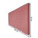 Ver imagem 2 de Painel Estofado 90cm Cama Box Solteiro Suede Rose