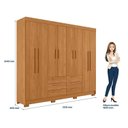Ver imagem 6 de Guarda Roupa Casal 8 Portas 6 Gavetas Paranavai c/ Pés Cinamomo