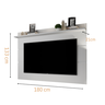 Painel de TV 70" Simples Sala Quarto Vivare 1,80 Giga Móveis:Branco - 1