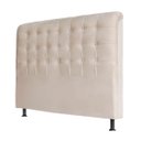 Ver imagem 1 de Cabeceira Estofada Cama Box Casal 140 cm Alice Suede Bege