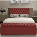 Ver imagem 4 de Painel Cabeceira com Bau Dubai 1.28 Viuva Suede Vermelho