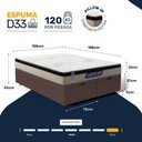 Ver imagem 4 de Cama Box Baú + Colchão Gazin de Espuma D33 Pillow In Force Mid Queen 158 cm