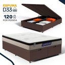 Ver imagem 3 de Cama Box Baú + Colchão Gazin de Espuma D33 Pillow In Force Mid Queen 158 cm