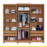 Guarda Roupa Casal Montreal 238 x 224 Cm 6 Portas 4 Gavetas MDP Mocaccino Off White - ClickLar - 2