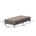 Ver imagem 5 de Base Cama Box Solteirão 96x203x26 Sued Cinza Probel Cinza