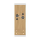 Ver imagem 7 de Guarda-roupa Infantil 62cm 2 Portas com Vidro e 2 Gavetas Pirulito Multimóveis Mp4466 Branco/