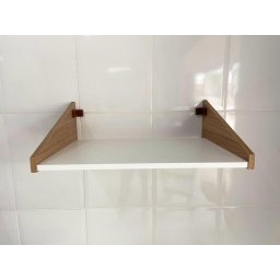 Suporte Reforçado para Microondas 35l Branco com Madeirado - 2