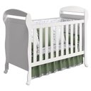 Ver imagem 2 de Berço Americano Danny Branco Acetinado Reller e Guarda Roupa Infantil 4 Portas Americano Branco Hp e