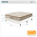 Ver imagem 3 de Cama Box Branca + Colchão Casal Mendoza Molas Ensacadas Pillow Top 138x188x71cm - Extra Macio
