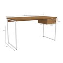 Ver imagem 2 de Mesa Escrivaninha 136cm com 1 Gaveta em Estilo Industrial Cmc623 Kappesberg Industrial