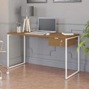 Ver imagem 3 de Mesa Escrivaninha 136cm com 1 Gaveta em Estilo Industrial Cmc623 Kappesberg Industrial