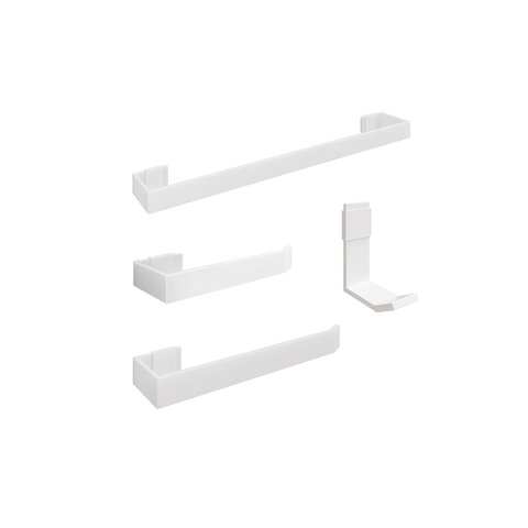 Kit Acessórios para Banheiro Lavabo Preto 6 Peças - Rpm:branco