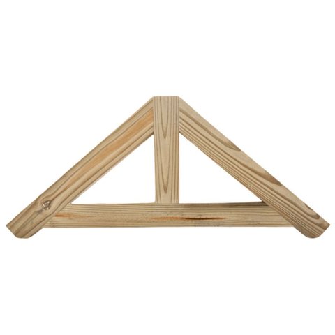 Treliça de Madeira Maciça de Pinus Tratado 1,0x0,50 Metros para Pequenos Telhados - Natural Único