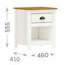 Ver imagem 5 de Kit 2 Mesas de Cabeceira Topázio 1 Gaveta Branco/freijó - Finestra Móveis