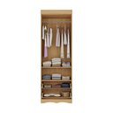 Ver imagem 3 de Guarda-roupa Infantil 62cm 2 Portas com Vidro e 2 Gavetas Sonho Multimóveis Mp4471 Madeirado