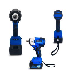 Parafusadeira Furadeira de Impacto 48v Recarregável 2 Baterias 2000mah Exbom - 3